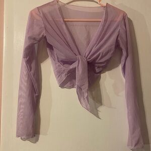 Stretchy dance warmup top, Size: small